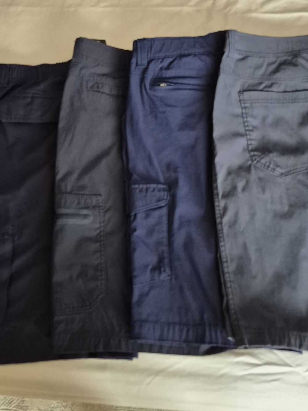 Four pairs of Men's Navy & Indigo Shorts Bundle - BC Clothing, WindRiver, Avia